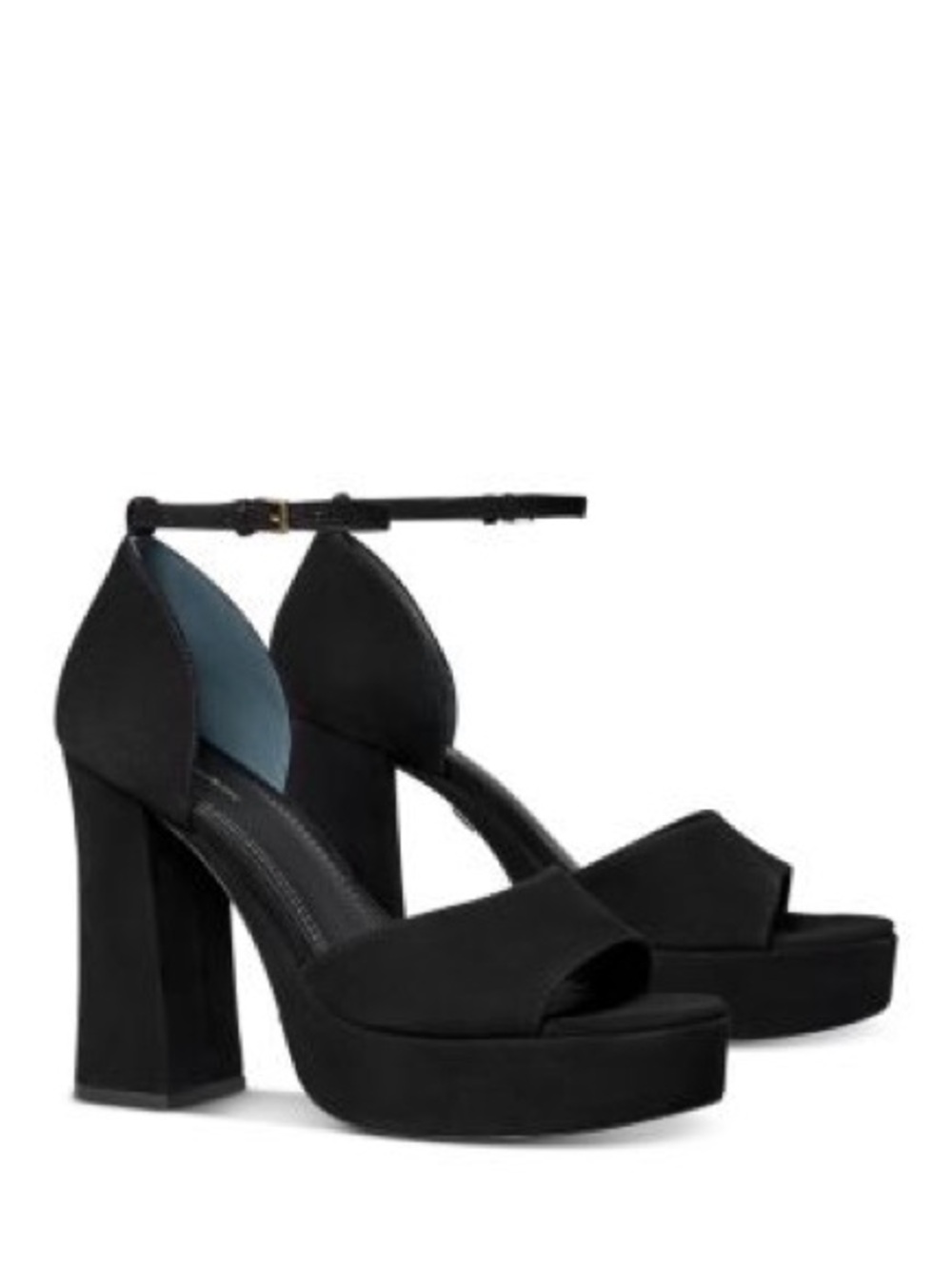 Tory Burch Black Suede Platform Block Heel Sandals, Size 11 - Picture 5 of 11